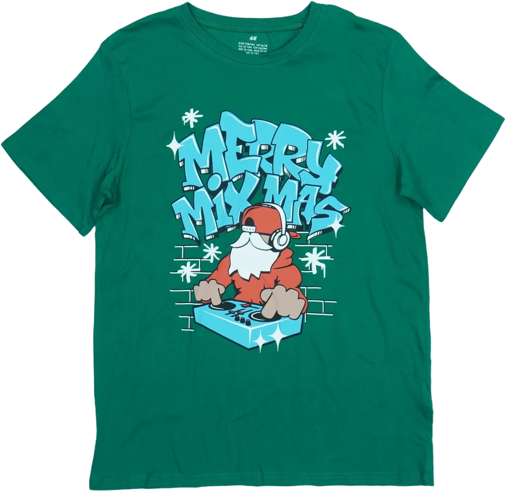 Zöld H&amp;M Póló EU 164 / UK 14 év / US 14 év/XL