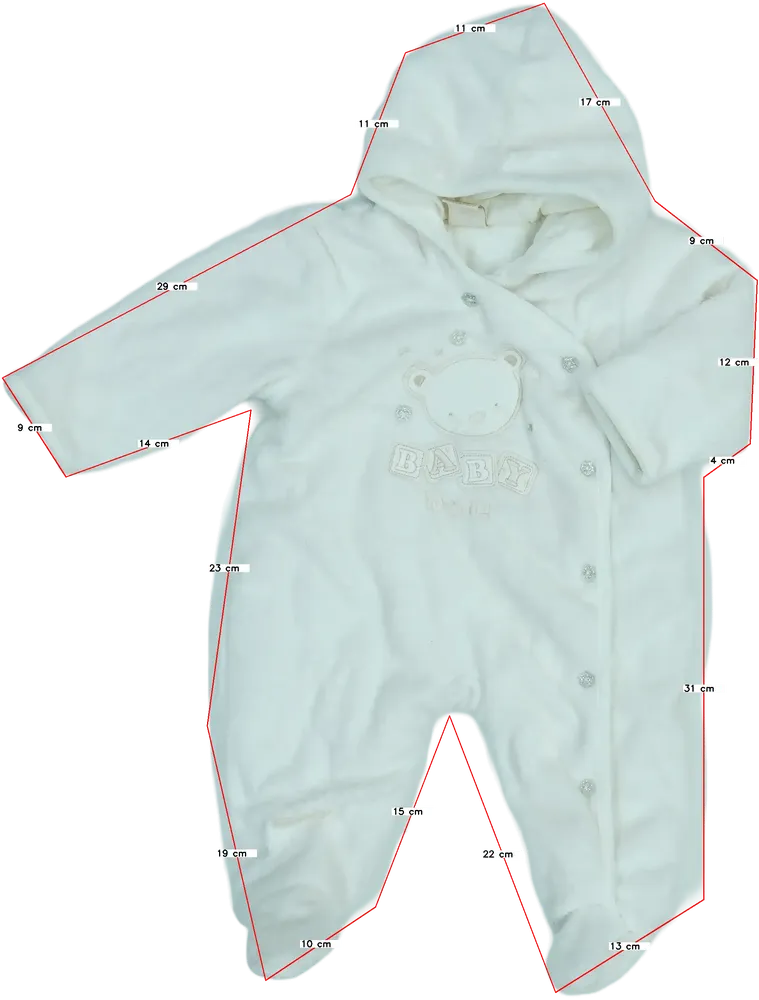 Fehér Brecrest Baby overál EU 68 / UK 3-6 hónap / US 3-6 hónap