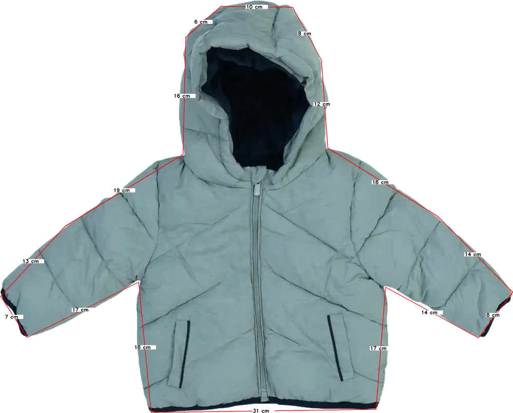 Szürke Kiabi Télikabát EU 86 / UK 12-18 hónap / US 18 hónap