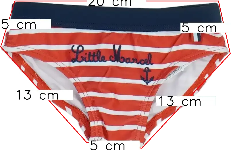 Piros Kiabi Fürdőnadrág EU 74 / UK 6-9 hónap / US 6-9 hónap