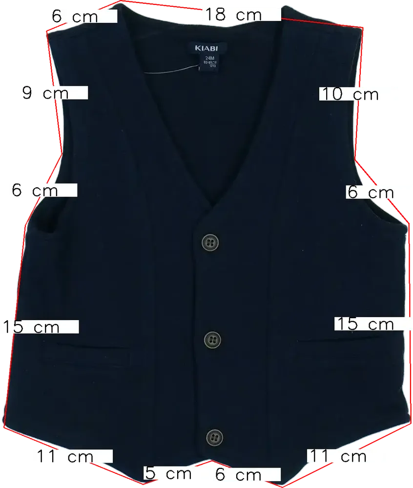 Kék Kiabi Mellény EU 92 / UK 2 év / US 2T