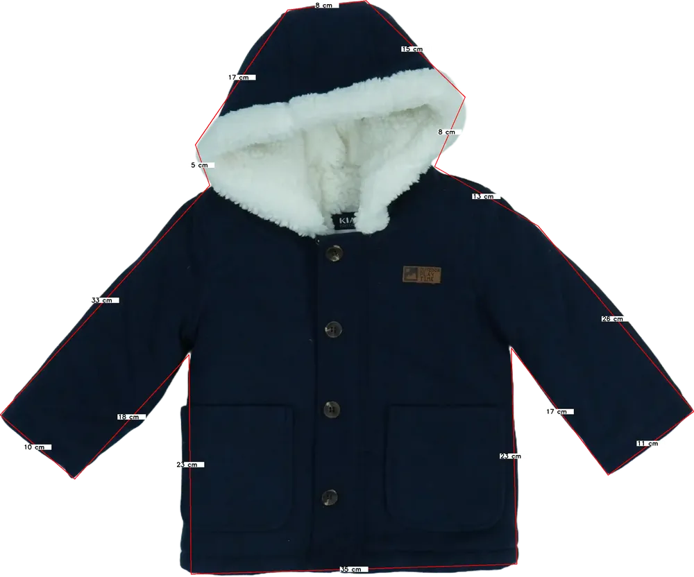 Kék Kiabi Télikabát EU 92 / UK 2 év / US 2T