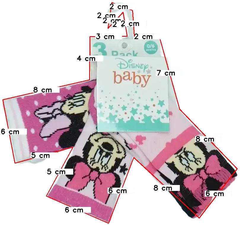 Többszínű Disney Csomag - Zoknik EU 68 / UK 3-6 hónap / US 3-6 hónap