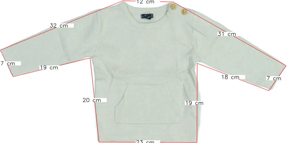 Barna Kiabi Pulóver EU 80 / UK 9-12 hónap / US 12 hónap