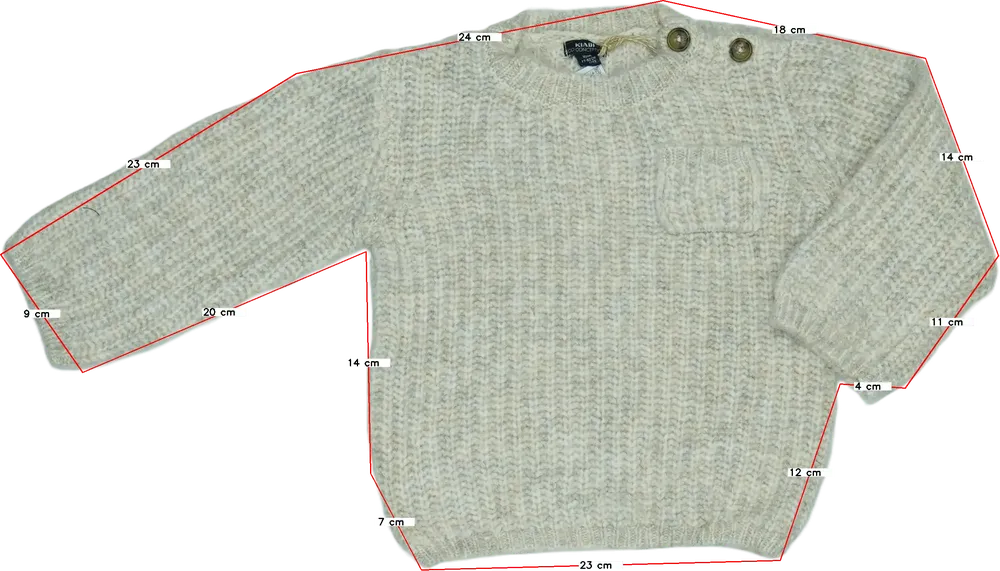 Barna Kiabi Kötött pulcsi EU 86 / UK 12-18 hónap / US 18 hónap