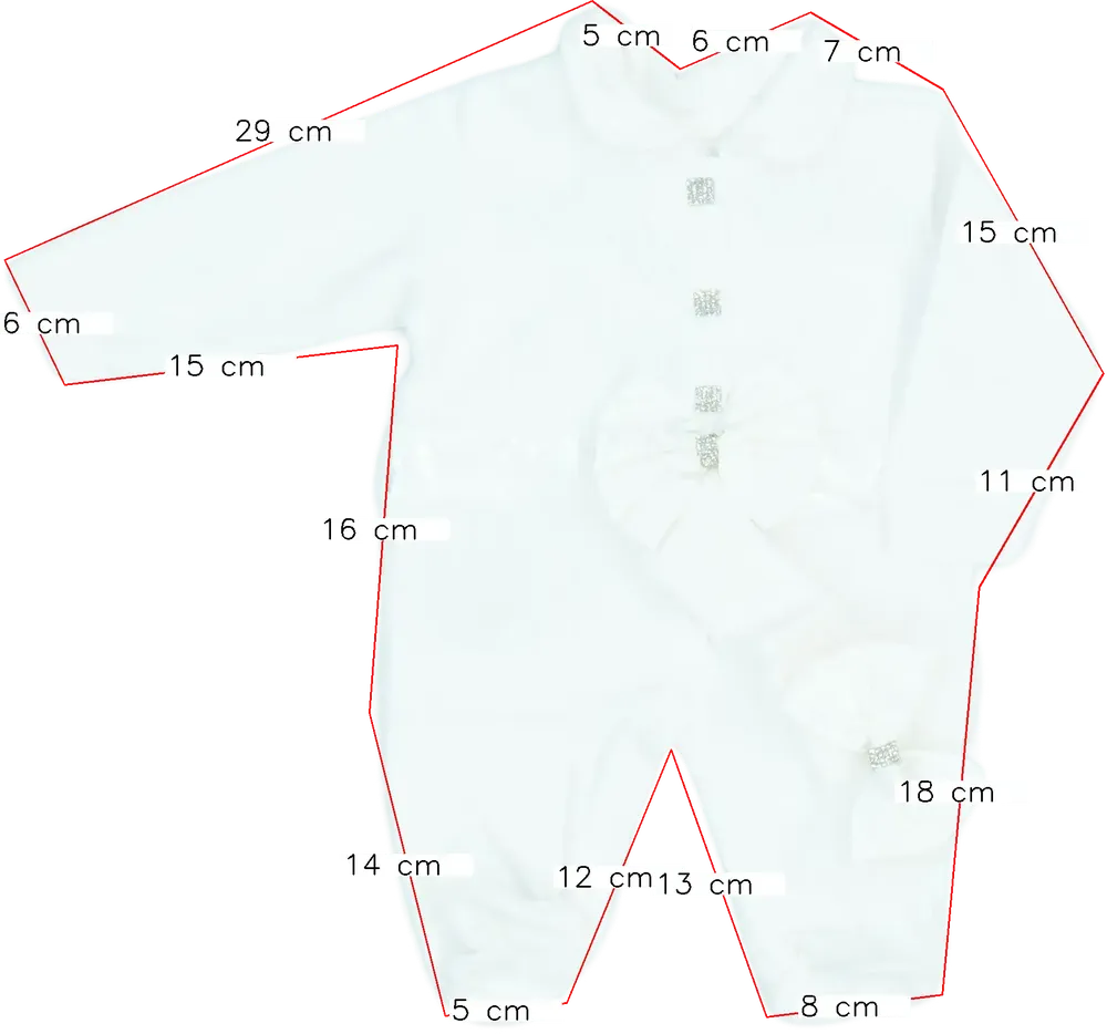 Fehér Egyéb Hosszú ujjú rugdalózó EU 68 / UK 3-6 hónap / US 3-6 hónap