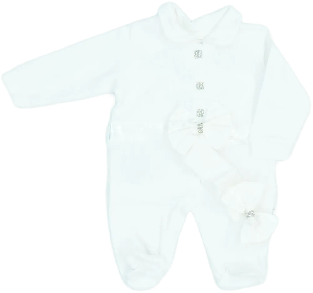 Fehér Egyéb Hosszú ujjú rugdalózó EU 68 / UK 3-6 hónap / US 3-6 hónap