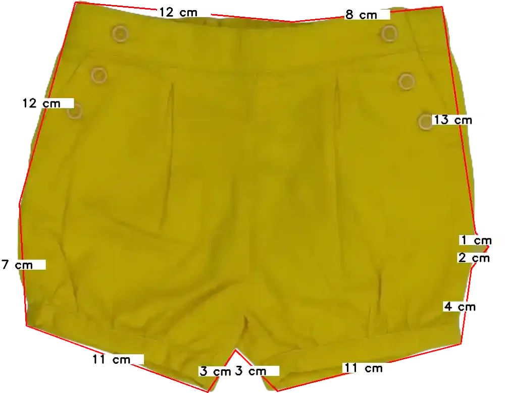 Sárga Obaibi Rövidnadrág EU 68 / UK 3-6 hónap / US 3-6 hónap