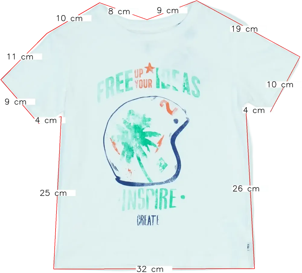 Fehér Okaidi Póló EU 104 / UK 4 év / US 4T/XS