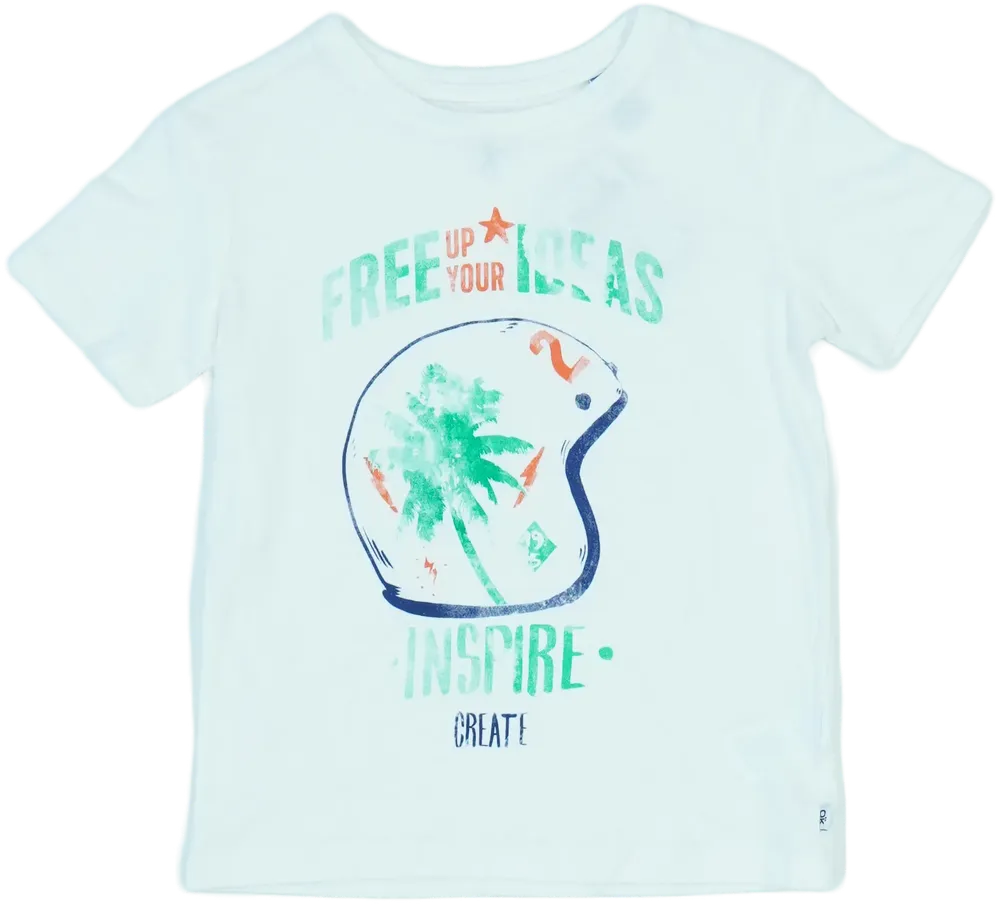 Fehér Okaidi Póló EU 104 / UK 4 év / US 4T/XS