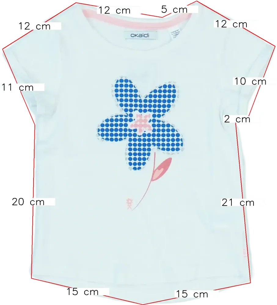 Fehér Okaidi Póló EU 92 / UK 2 év / US 2T