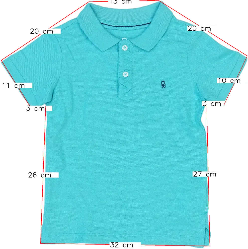 Kék Okaidi Galléros póló EU 104 / UK 4 év / US 4T/XS