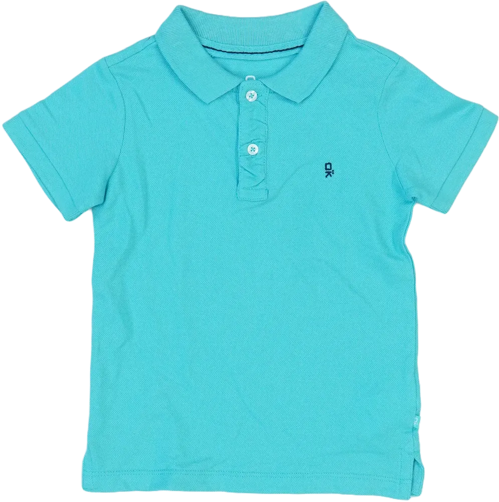 Kék Okaidi Galléros póló EU 104 / UK 4 év / US 4T/XS