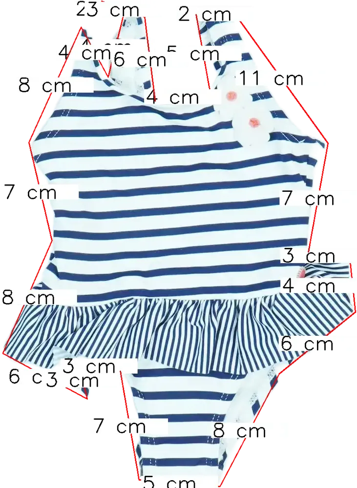 Fehér Obaibi Fürdőruha EU 68 / UK 3-6 hónap / US 3-6 hónap