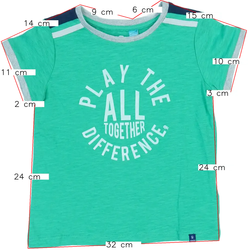 Zöld Okaidi Póló EU 98 / UK 3 év / US 3T