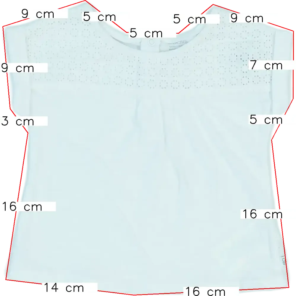 Fehér Obaibi Póló EU 68 / UK 3-6 hónap / US 3-6 hónap