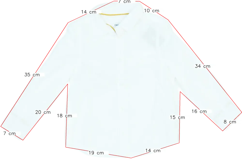 Fehér Okaidi Ing EU 98 / UK 3 év / US 3T