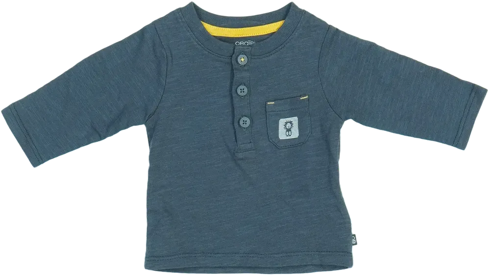 Szürke Obaibi Hosszú ujjú felső EU 56 / UK Újszülött / US Újszülött