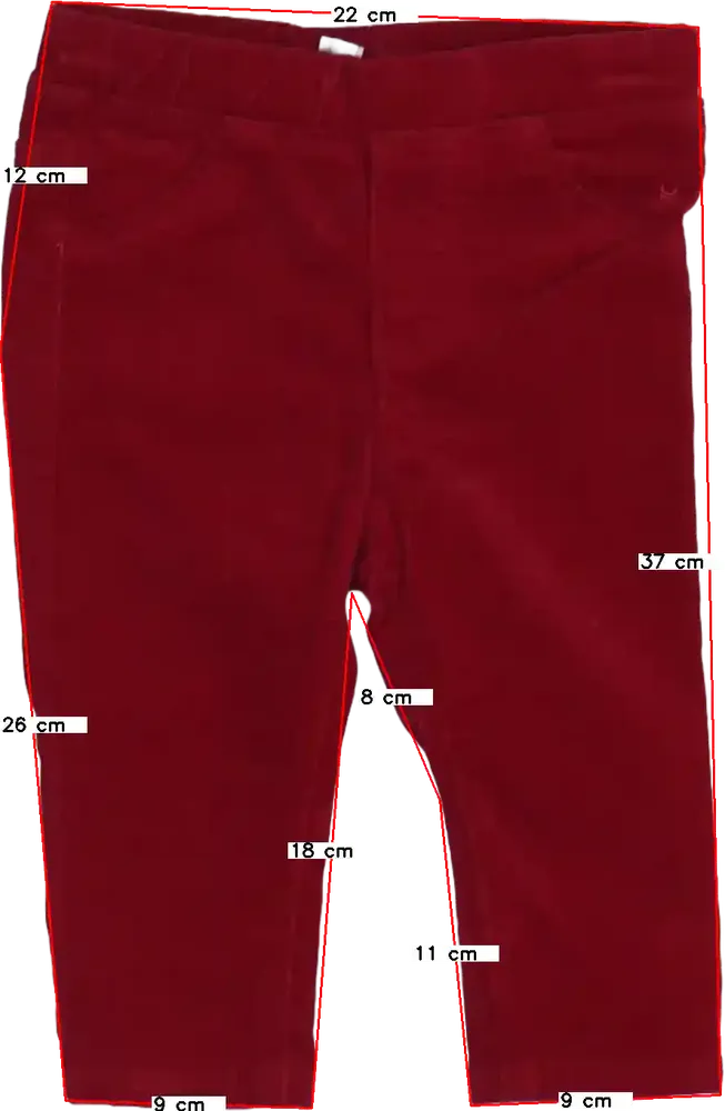 Piros Obaibi Hosszúnadrág EU 68 / UK 3-6 hónap / US 3-6 hónap