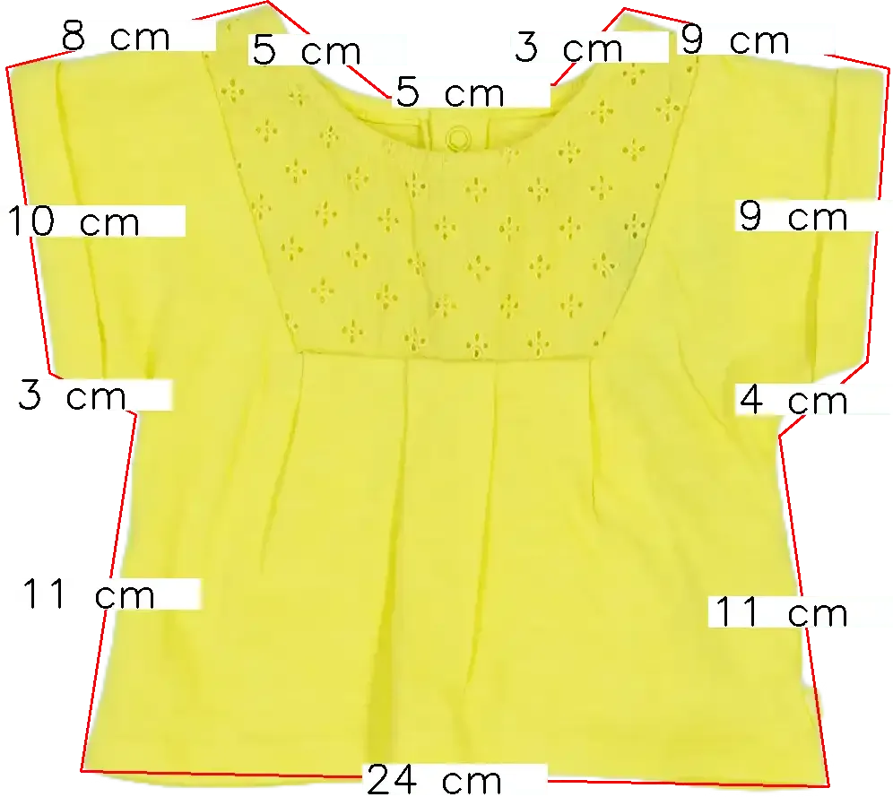 Sárga Obaibi Póló EU 62 / UK 0-3 hónap / US 0-3 hónap