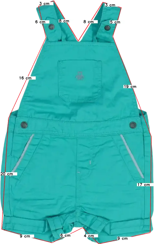 Zöld Obaibi Kantáros hosszú / rövidnadrág EU 68 / UK 3-6 hónap / US 3-6 hónap