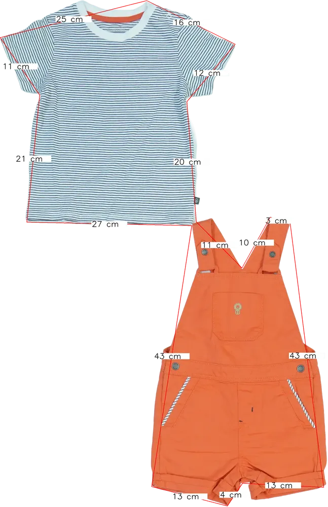 Yellow (Orange) Obaibi 2-piece set - Top &amp; Bottom EU 74 / UK 6-9 months / US 6-9 months