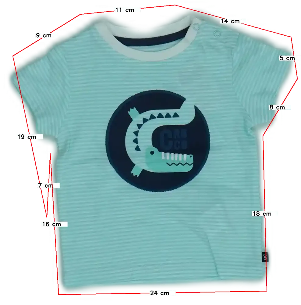 Zöld Obaibi Póló EU 62 / UK 0-3 hónap / US 0-3 hónap