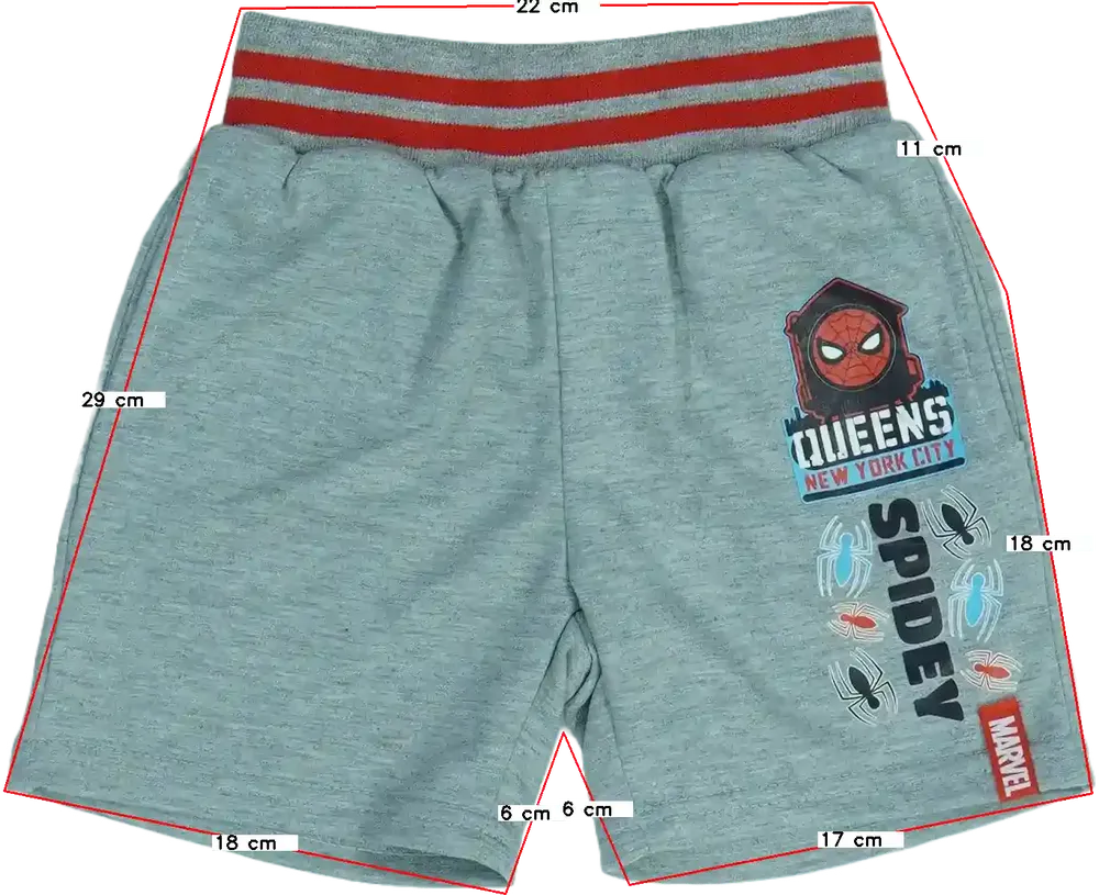 Szürke Marvel Rövidnadrág EU 104 / UK 4 év / US 4T/XS