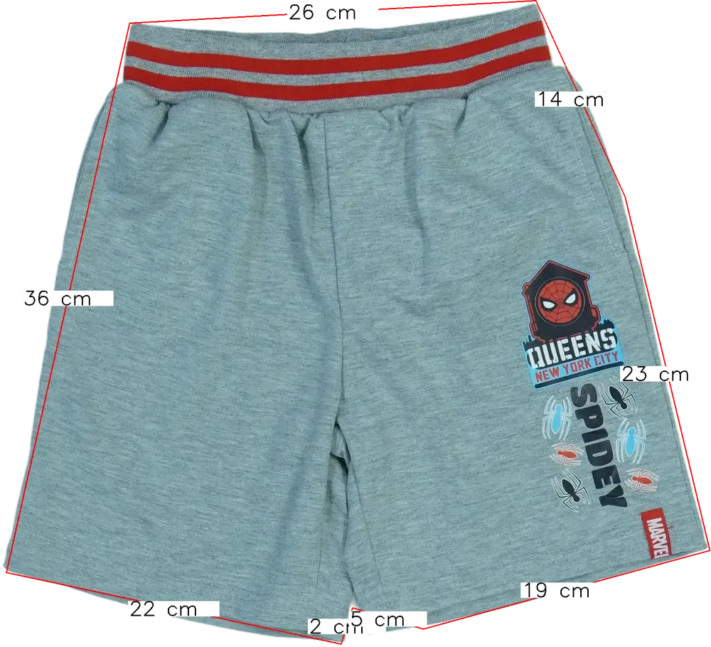 Szürke Marvel Rövidnadrág EU 128 / UK 8 év / US 8 év/M