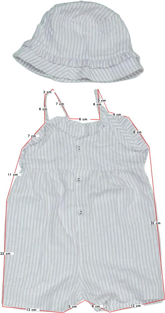 White Kiabi 2-piece set - Top EU 86 / UK 12-18 months / US 18 months