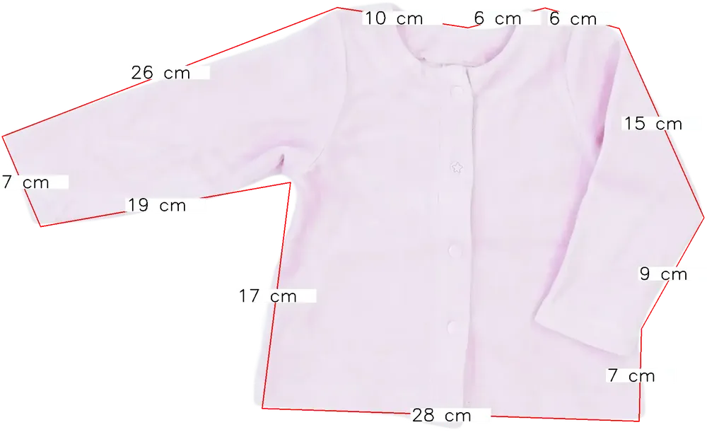 Rózsaszín Grain de blé Kardigán EU 68 / UK 3-6 hónap / US 3-6 hónap