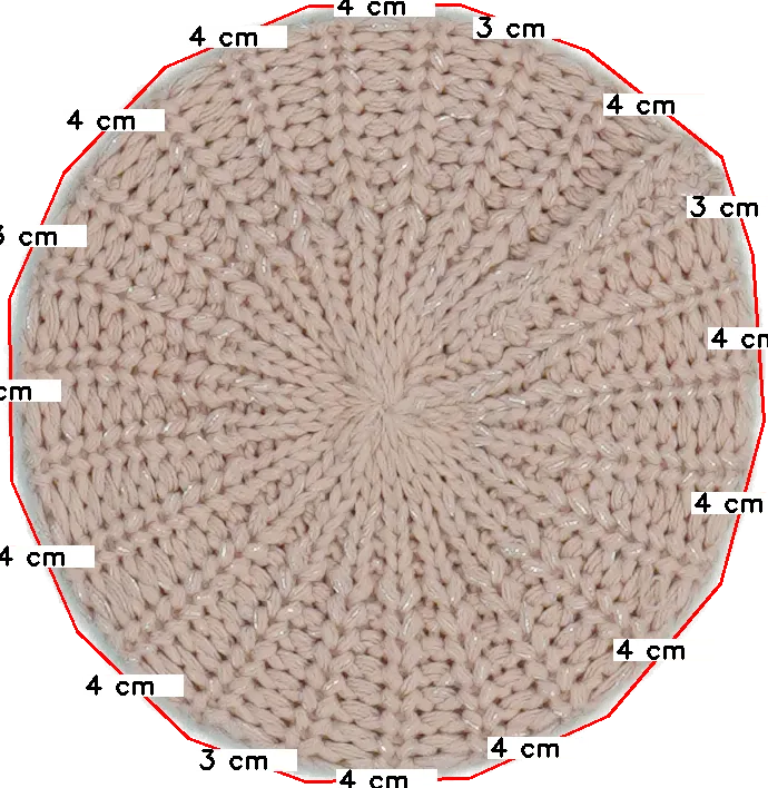 Rózsaszín Grain de blé Sapka EU 74 / UK 6-9 hónap / US 6-9 hónap