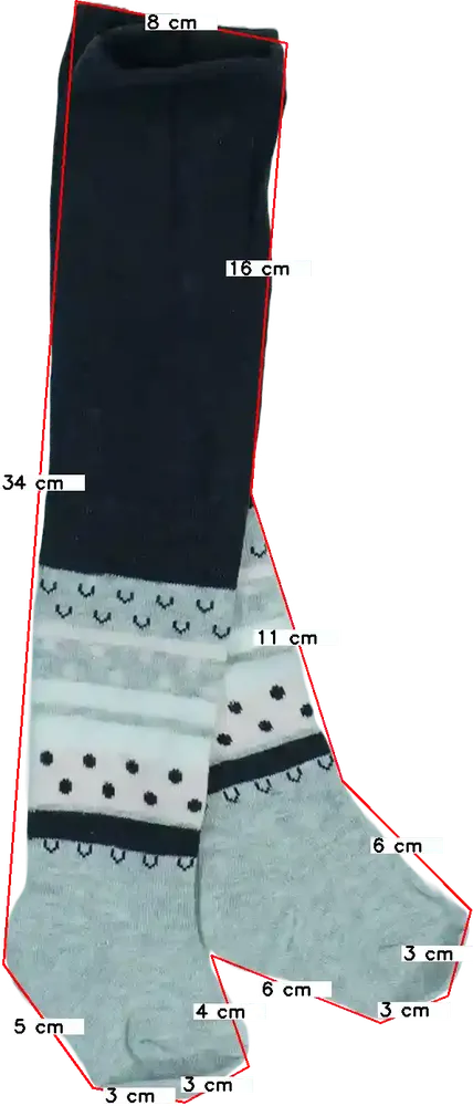Többszínű Grain de blé Harisnya EU 80 / UK 9-12 hónap / US 12 hónap