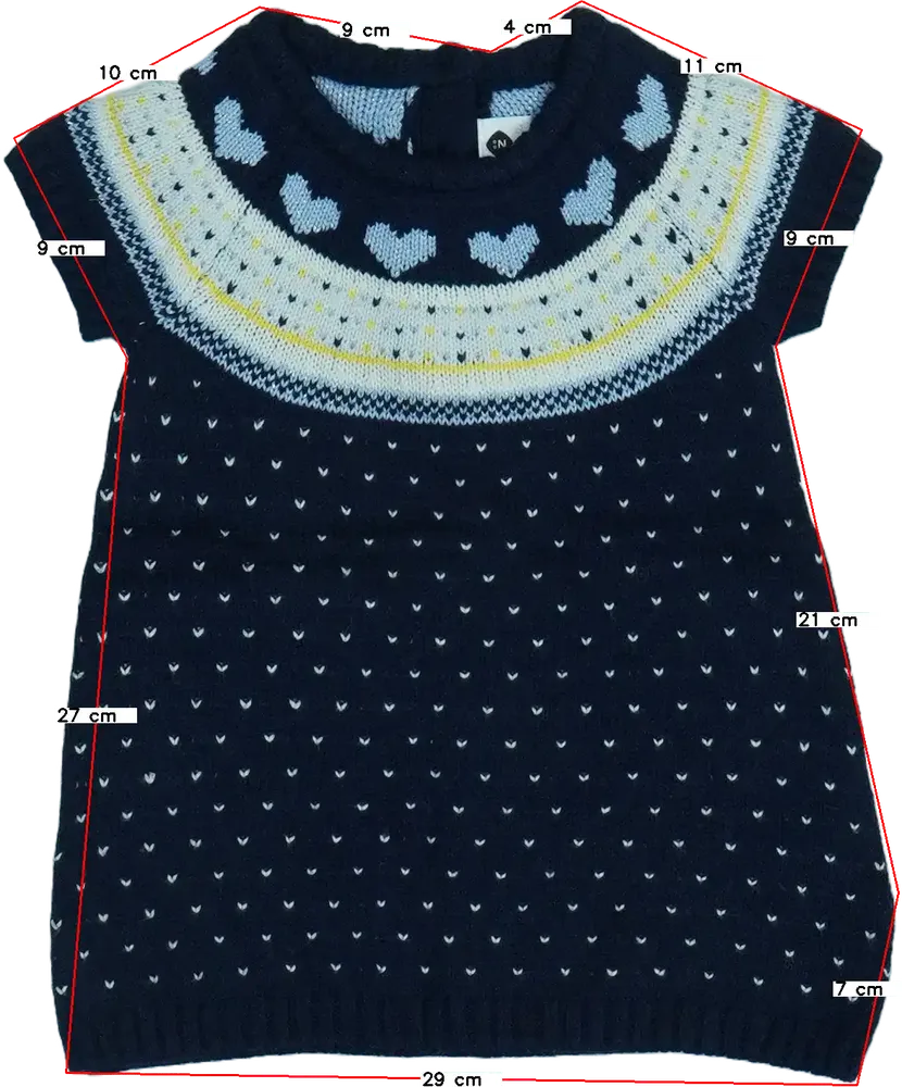 Kék Grain de blé Ruha EU 68 / UK 3-6 hónap / US 3-6 hónap