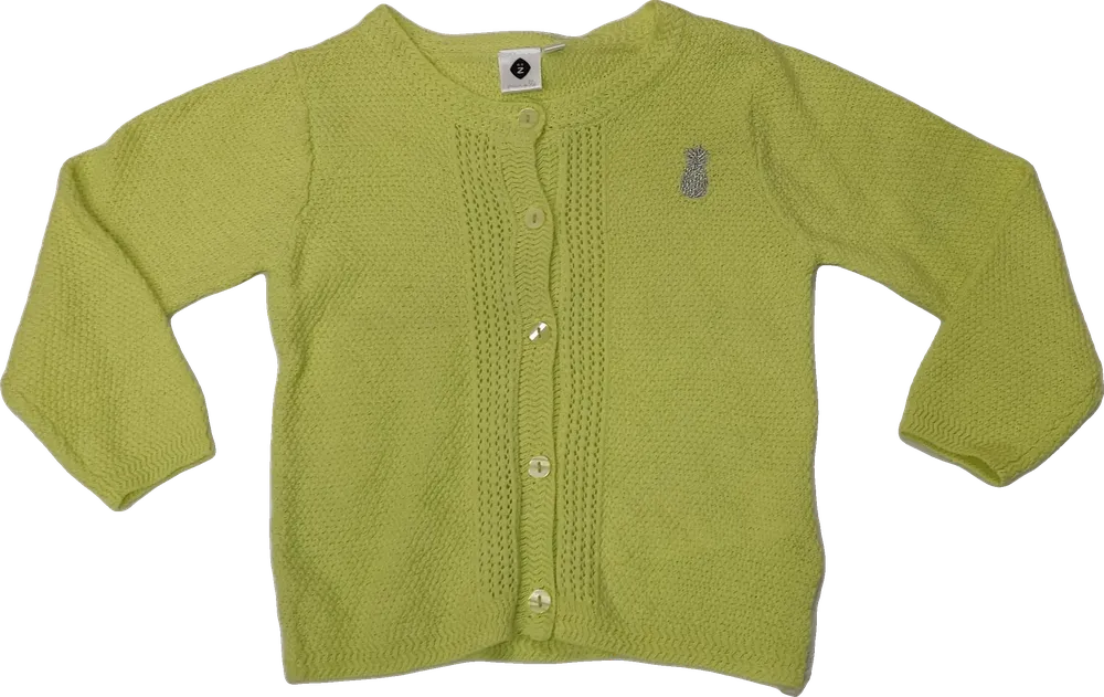 Sárga Grain de blé Kardigán EU 74 / UK 6-9 hónap / US 6-9 hónap