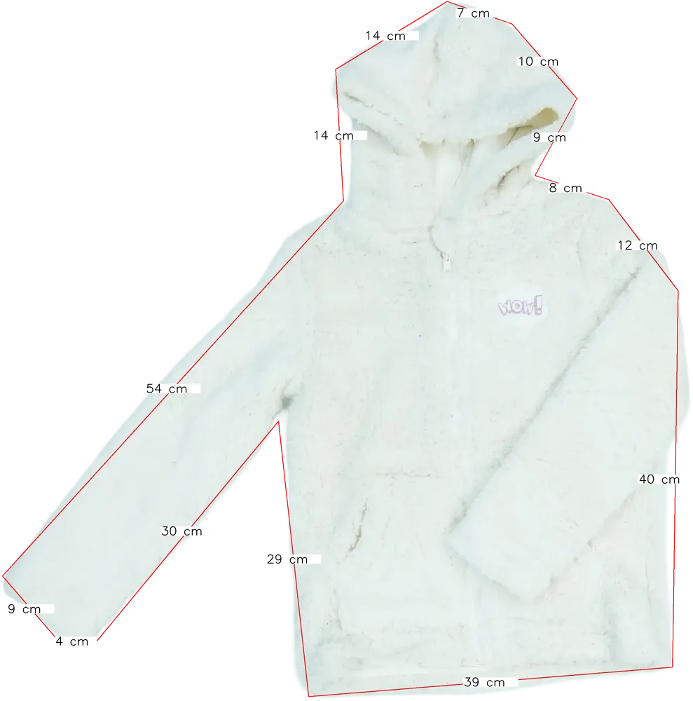 Fehér PocoPiano Kapucnis pulóver EU 134 / UK 9 év / US 9 év/L