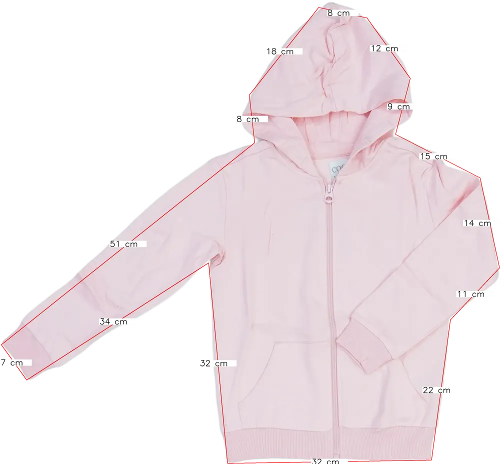 Rózsaszín PocoPiano Kapucnis pulóver EU 128 / UK 8 év / US 8 év/M