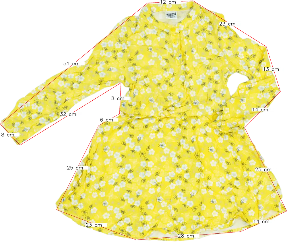 Sárga PocoPiano Ruha EU 128 / UK 8 év / US 8 év/M