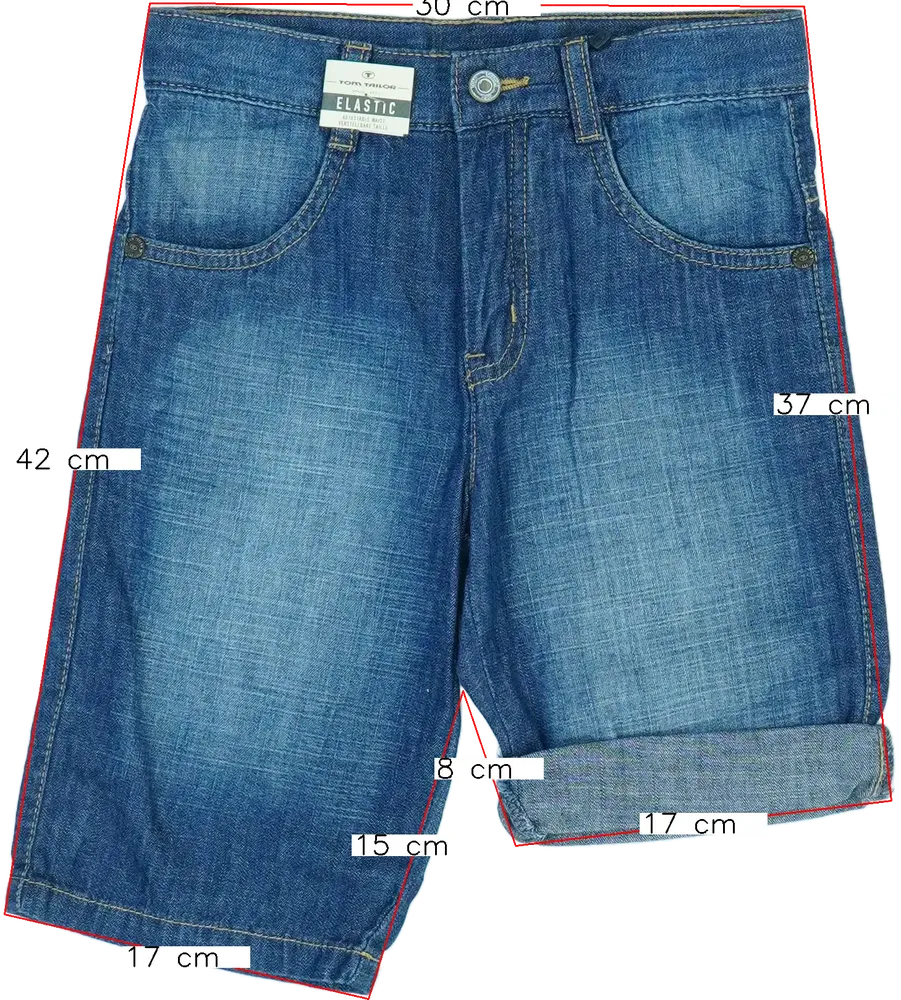 Kék Tom Tailor Rövidnadrág EU 122 / UK 7 év / US 7 év/M