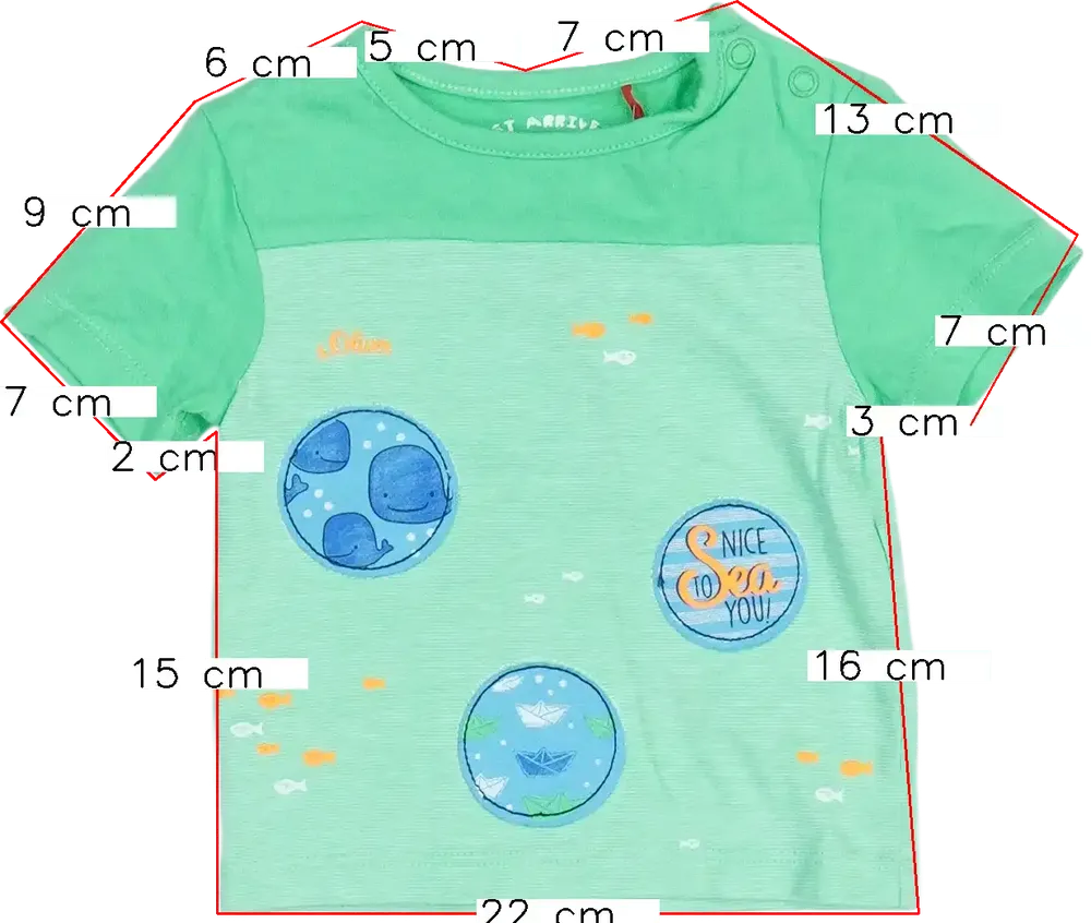Zöld S.Oliver Póló EU 56 / UK Újszülött / US Újszülött