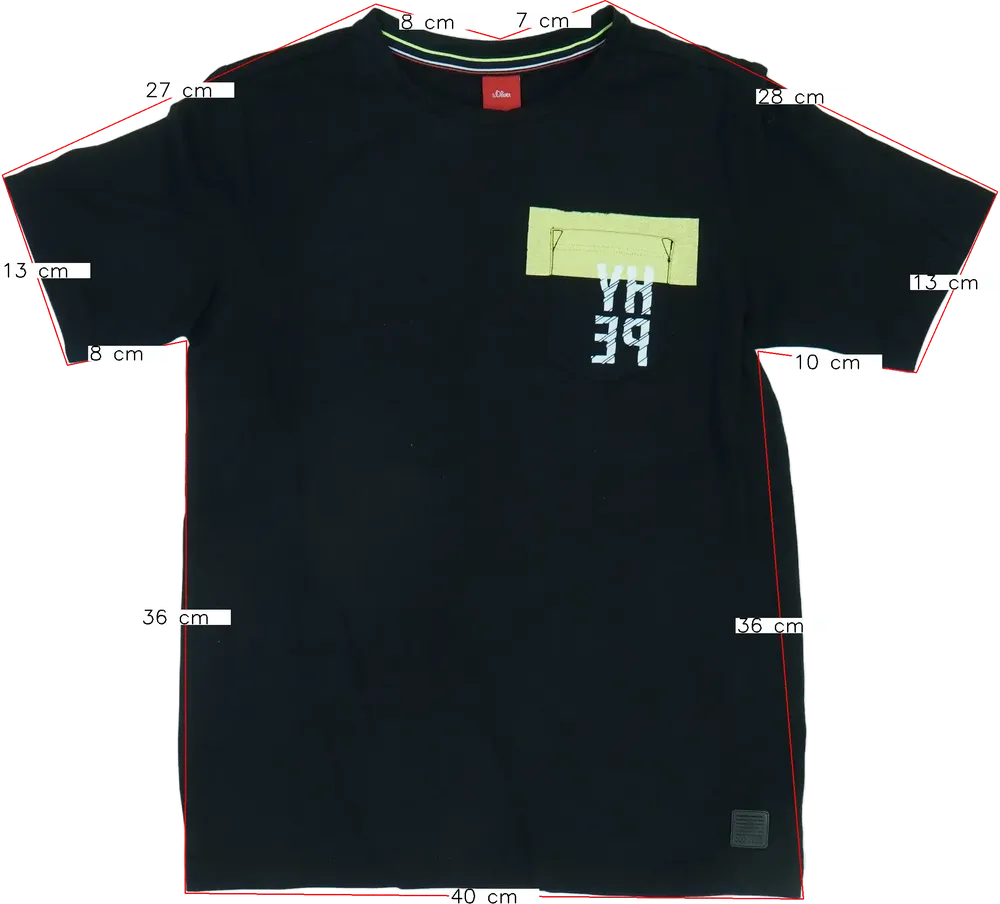 Fekete S.Oliver Póló EU 140 / UK 10 év / US 10 év/L