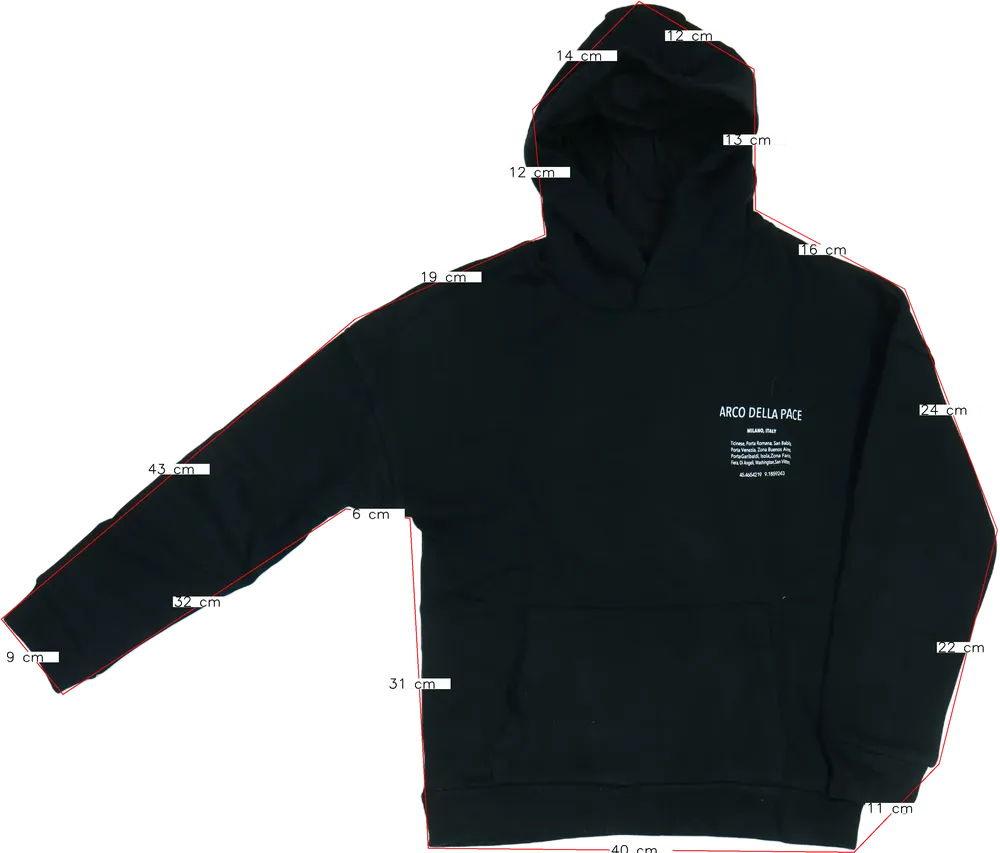 Fekete Lupilu Kapucnis pulóver EU 152 / UK 12 év / US 12 év/L