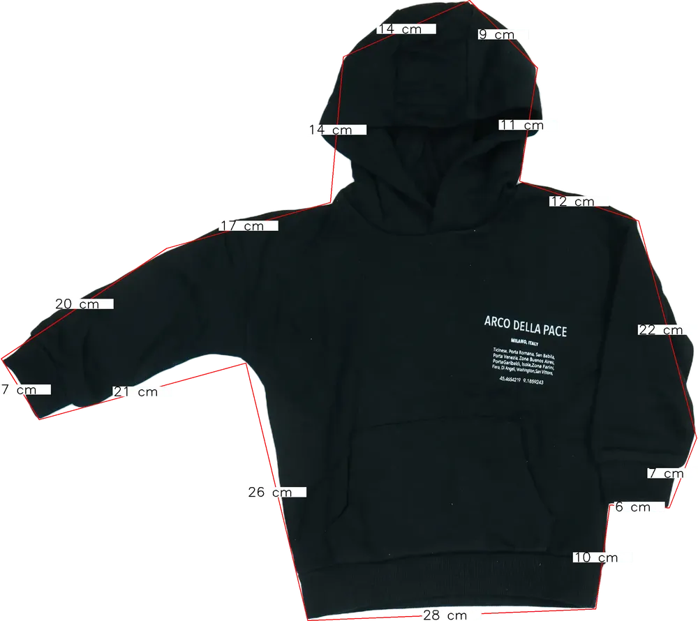 Fekete Lupilu Kapucnis pulóver EU 104 / UK 4 év / US 4T/XS