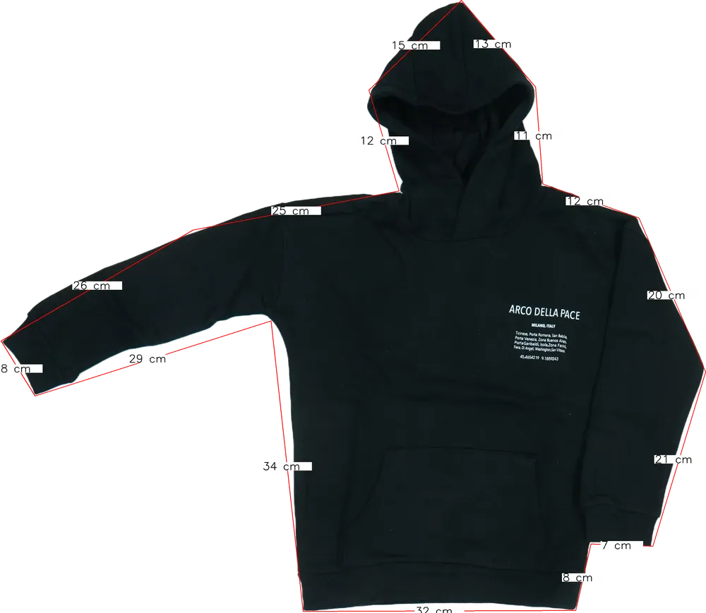 Fekete Lupilu Kapucnis pulóver EU 128 / UK 8 év / US 8 év/M