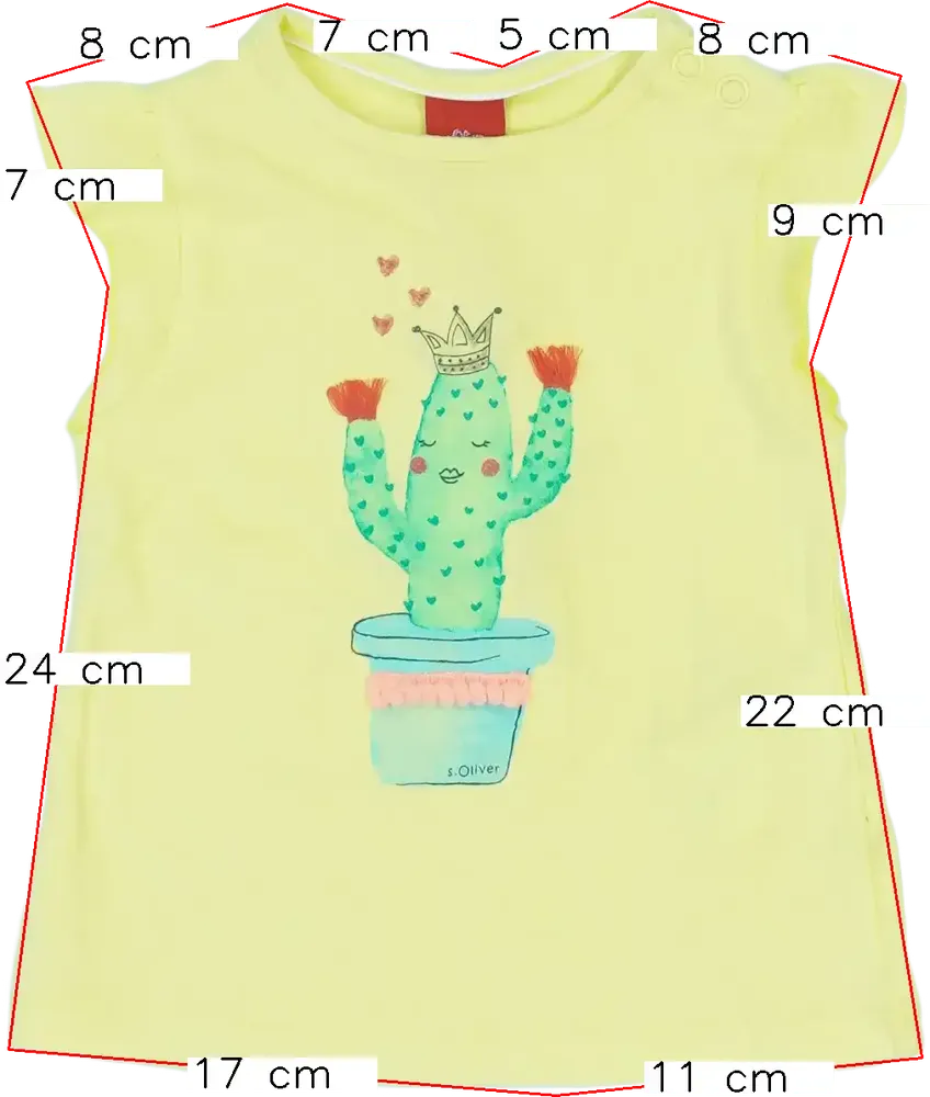 Sárga S.Oliver Póló EU 68 / UK 3-6 hónap / US 3-6 hónap