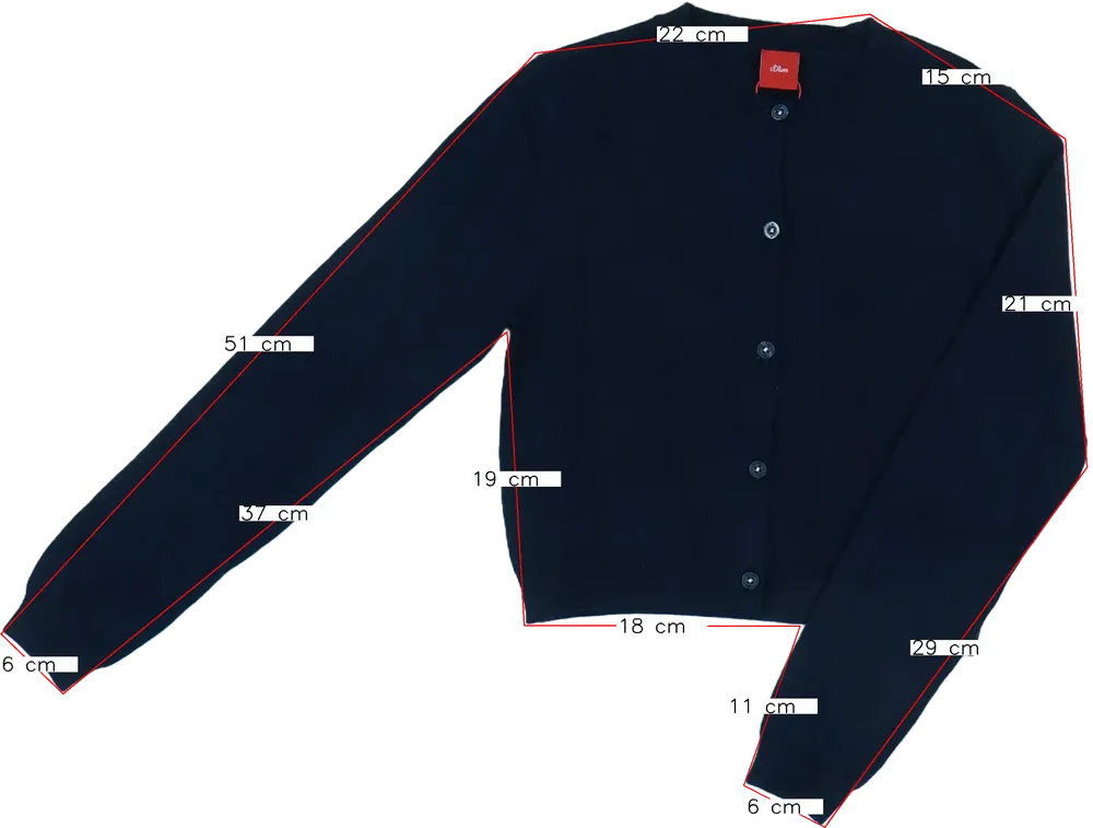 Kék S.Oliver Kardigán EU 140 / UK 10 év / US 10 év/L