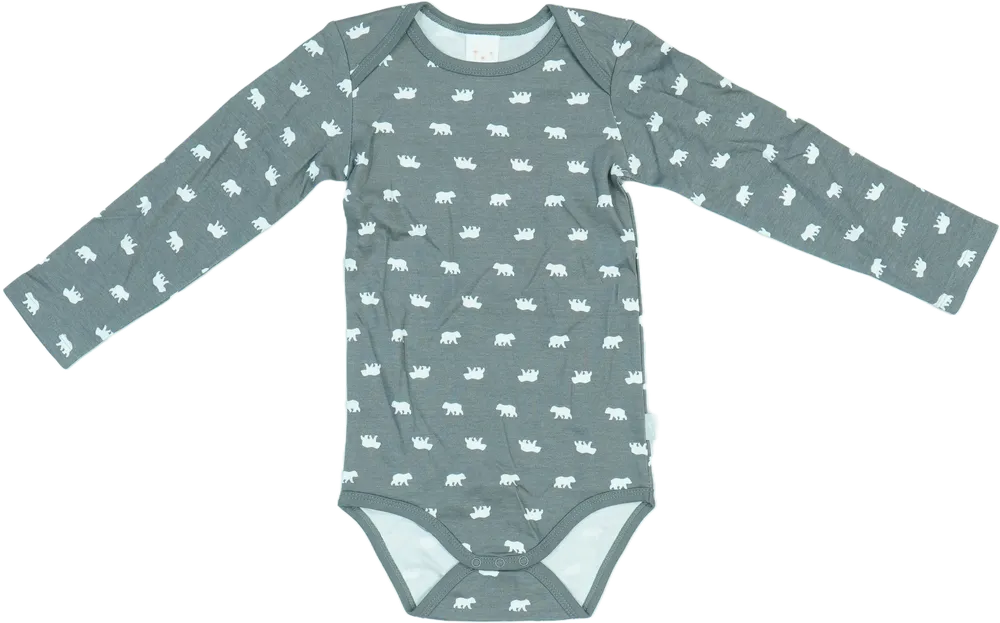 Szürke Pusblu Hosszú ujjú body EU 104 / UK 4 év / US 4T/XS