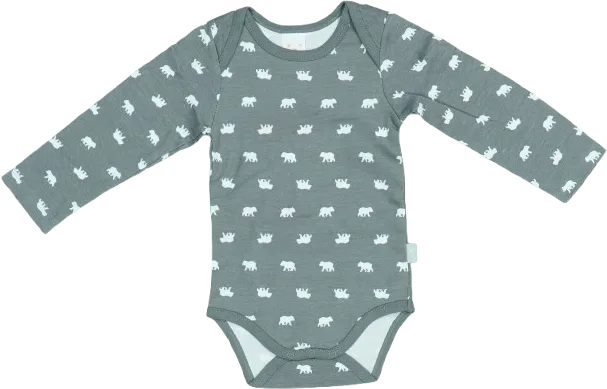 Szürke Pusblu Hosszú ujjú body EU 80 / UK 9-12 hónap / US 12 hónap