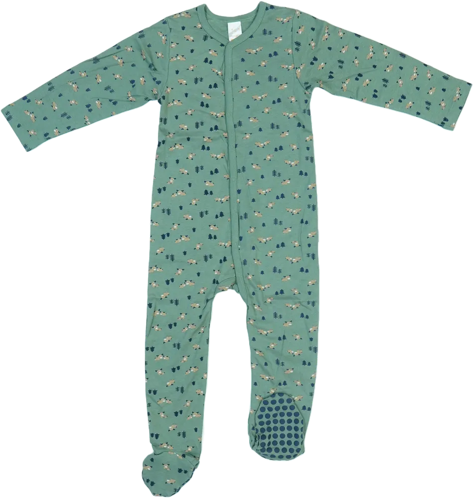 Zöld Pusblu Hosszú ujjú rugdalózó EU 104 / UK 4 év / US 4T/XS