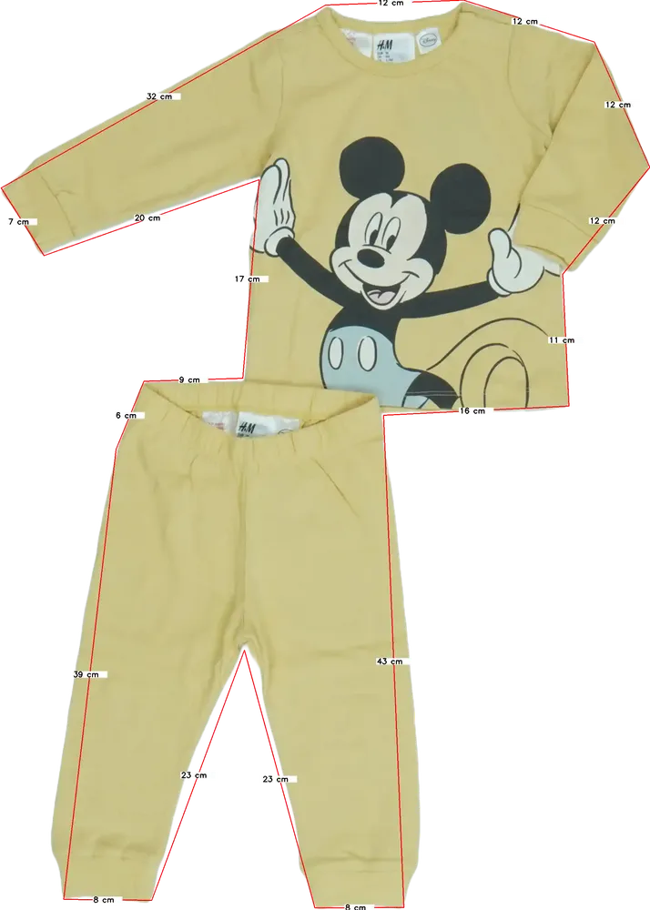 Sárga H&amp;M Pizsama EU 74 / UK 6-9 hónap / US 6-9 hónap
